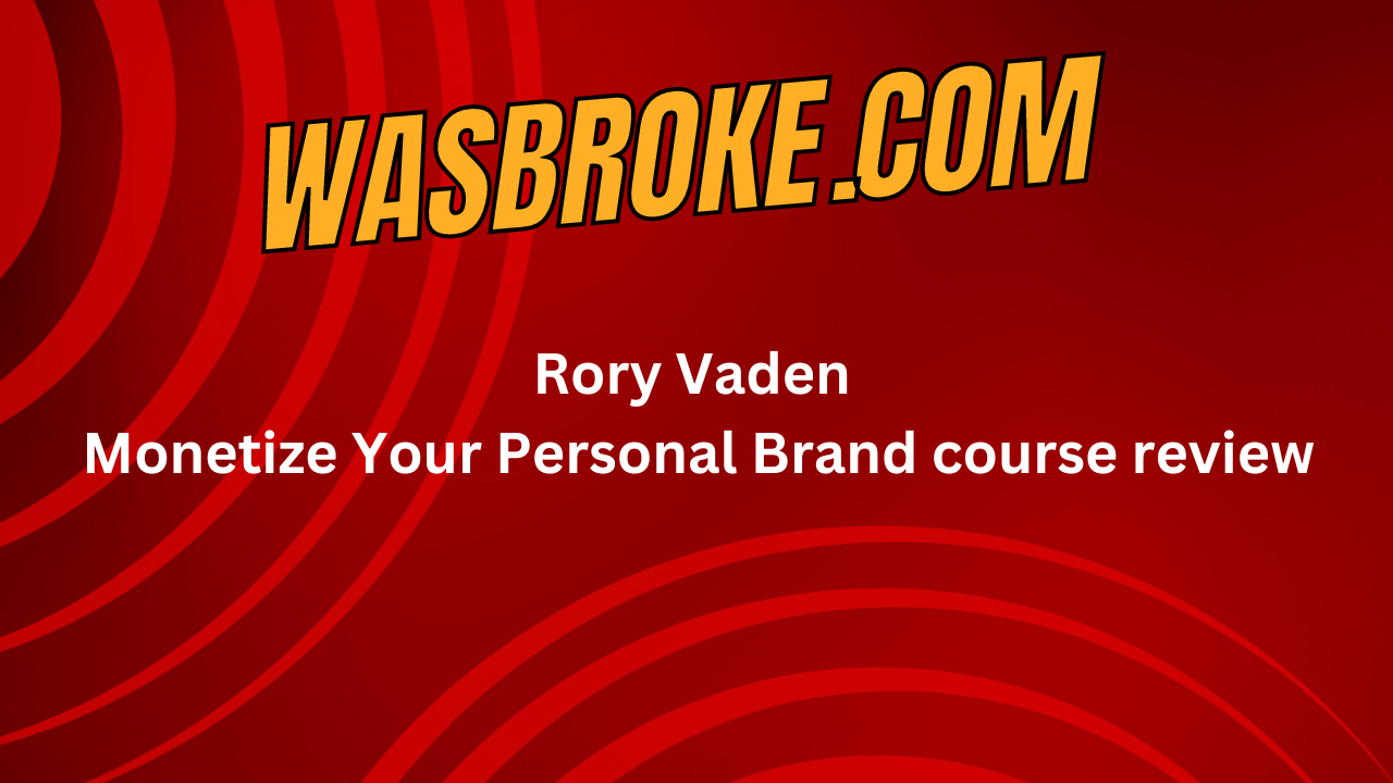Rory Vaden Monetize Your Personal Brand course review